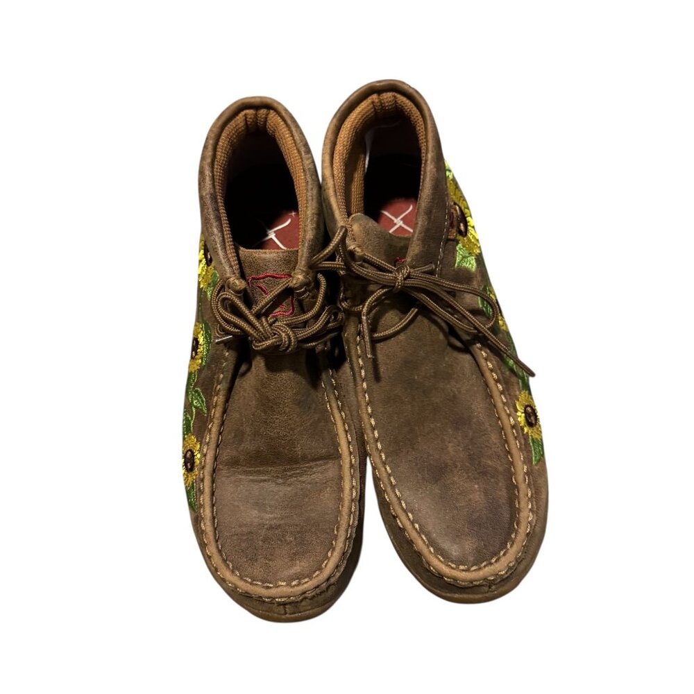 Twisted X Sunflower Brown Moccasins Womens Size 7 - Picture 3 of 8